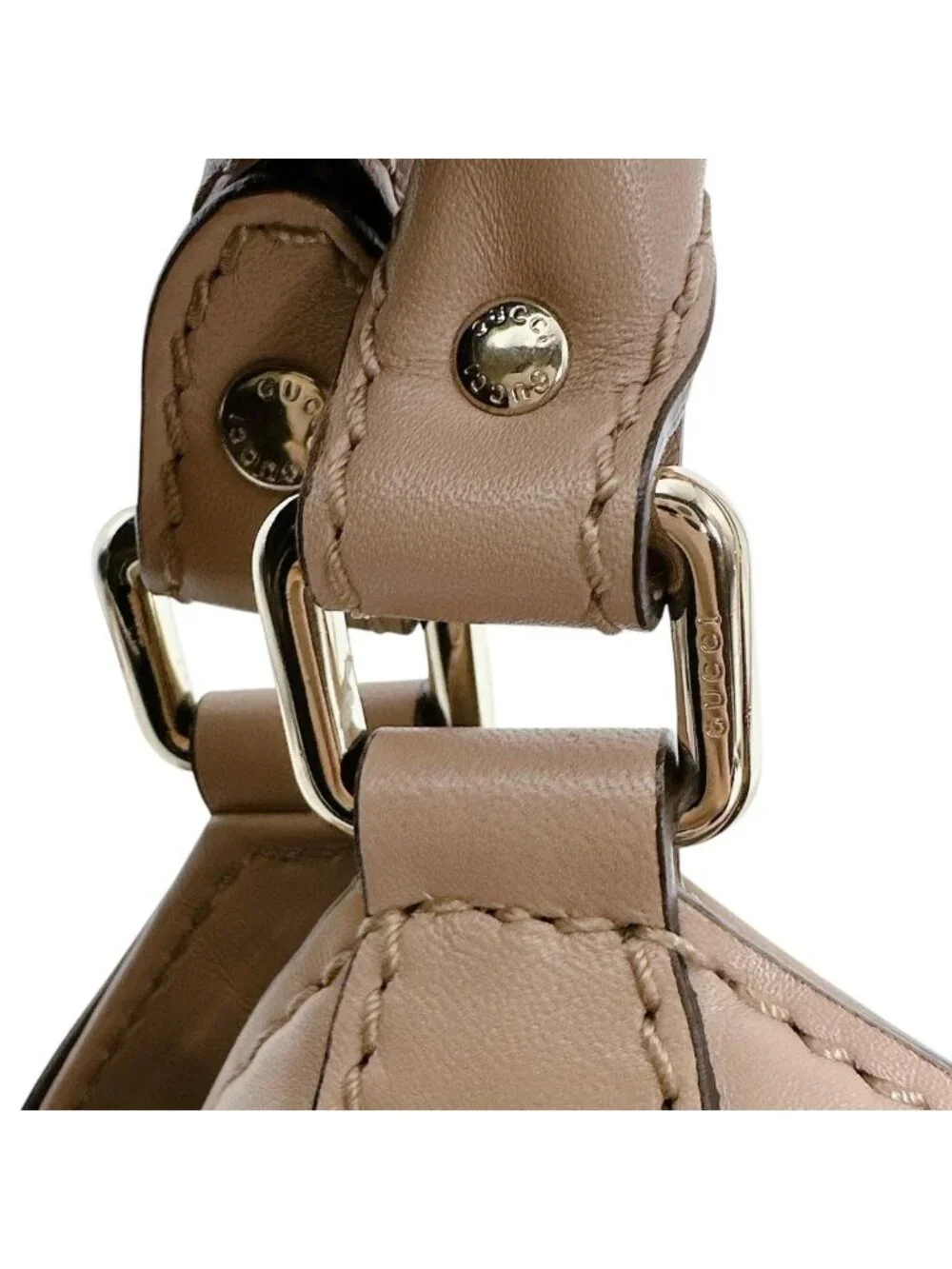 Gucci Diamante Canvas Handbag Tote Beige Brown